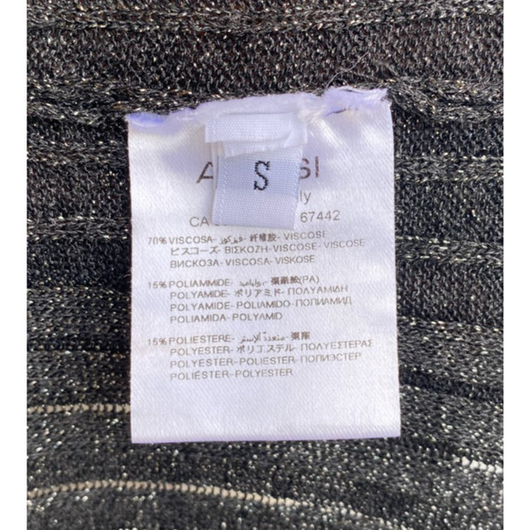 ALYSI Grey Metallic Oversized Open Front Long Lightweight Jacket Cardigan Size S - Picture 8 of 8